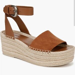 Vince Brown Suede Espadrille Wedges -Belisa ankle
Strap